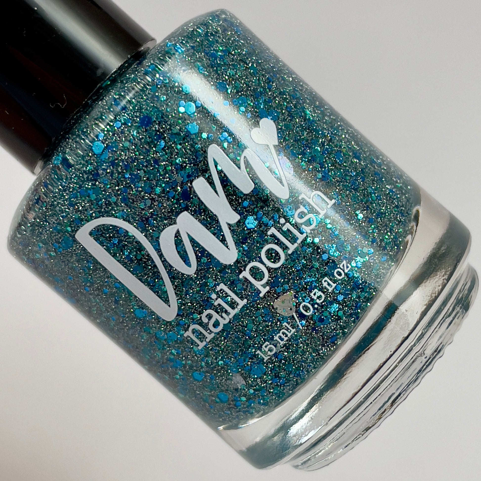 Devotion Ocean - Blue Reflective Glitter Nail Polish - Love Affair Trio - Dam