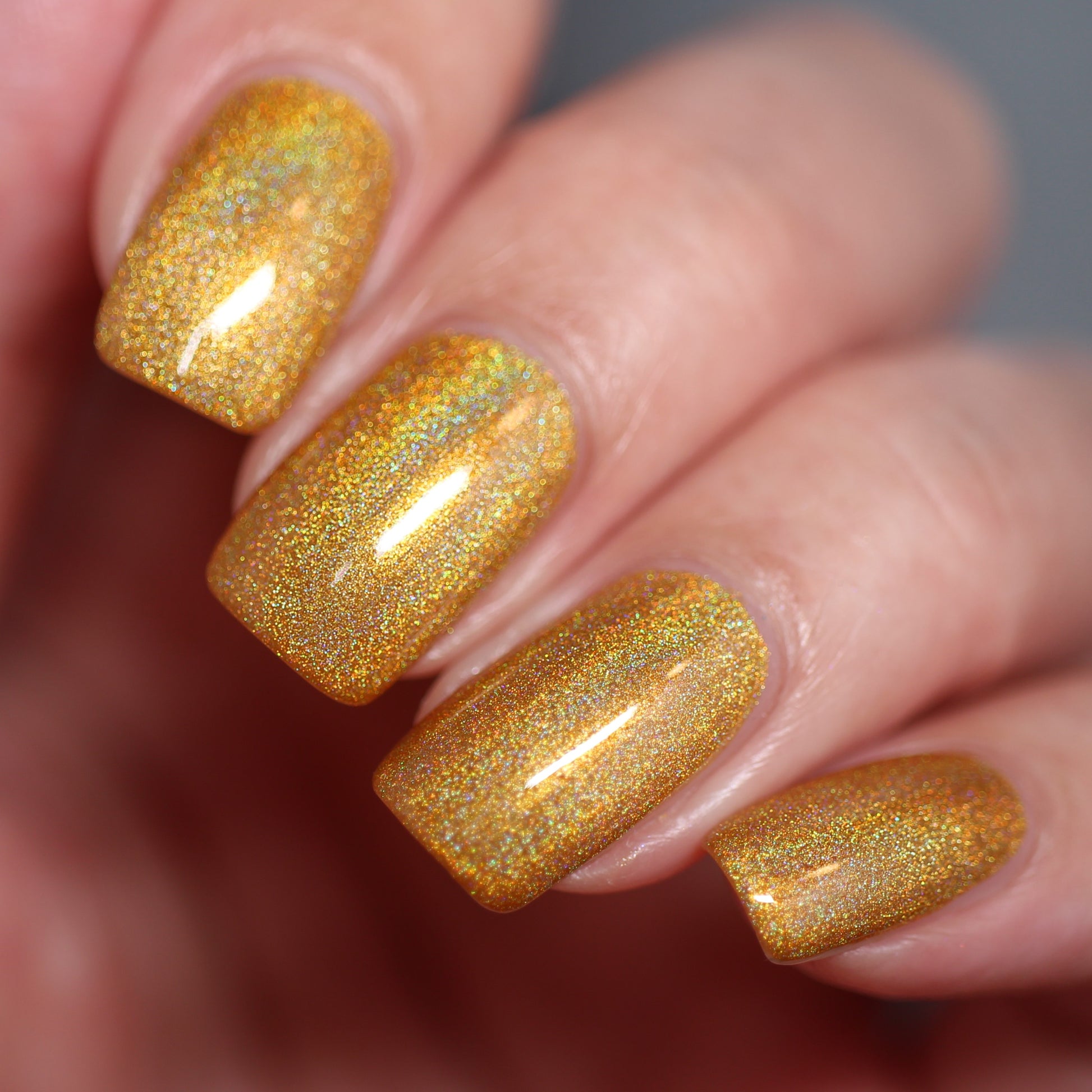 Citrine - Yellow Orange Holographic Polish - Gemstone Collection Pt. 4 - Dam