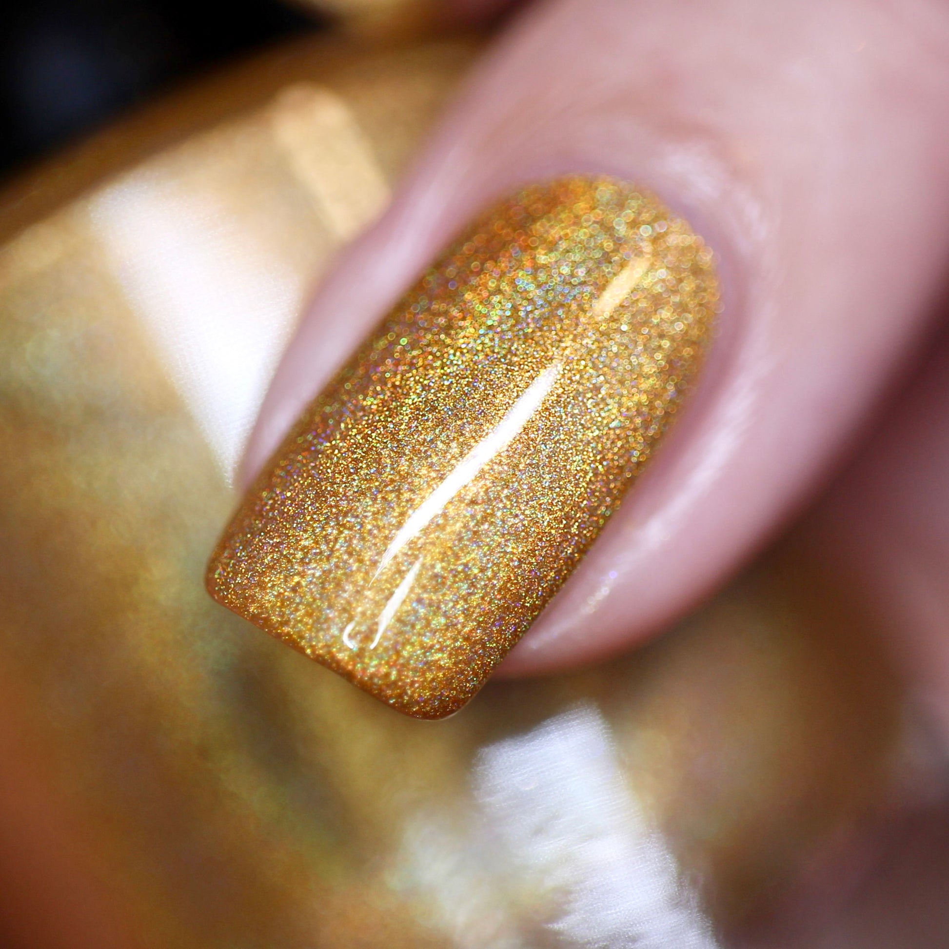 Citrine - Yellow Orange Holographic Polish - Gemstone Collection Pt. 4 - Dam