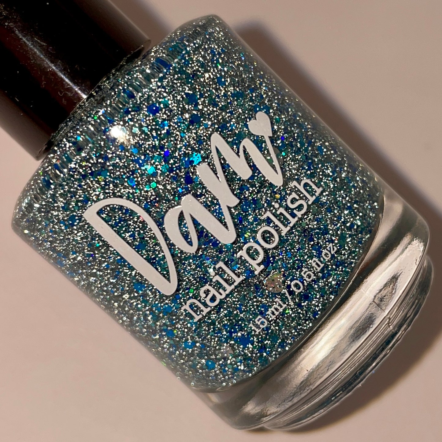Devotion Ocean - Blue Reflective Glitter Nail Polish - Love Affair Trio - Dam