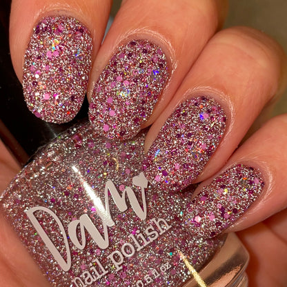 Romantic Rose - Pink Reflective Glitter Nail Polish - Love Affair Trio - Dam