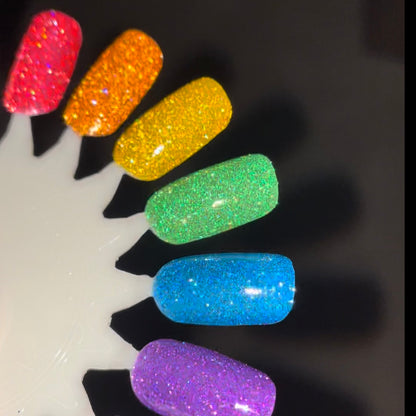 PRE ORDER - Jams & Jellies Collection - Rainbow Reflective Glitter Nail Polish - Dam