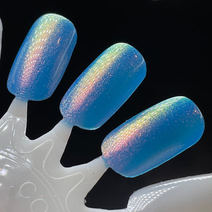 GTFO My Uterus - Blue Shimmer Nail Polish - Abortion Funds Org Polish - Dam