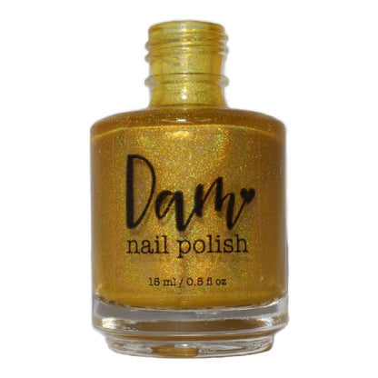 Citrine - Yellow Orange Holographic Polish - Gemstone Collection Pt. 4 - Dam Nail Polish