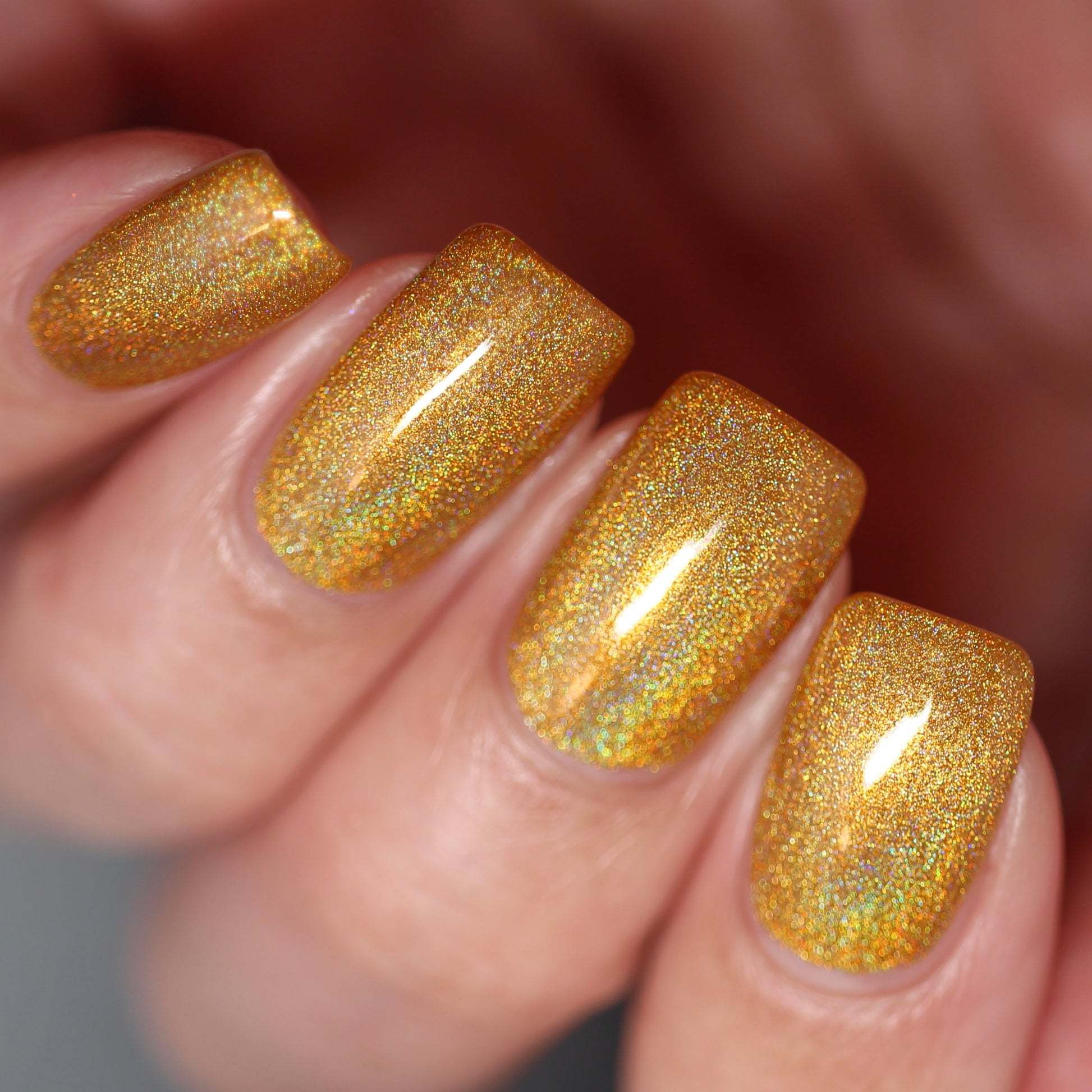Citrine - Yellow Orange Holographic Polish - Gemstone Collection Pt. 4 - Dam