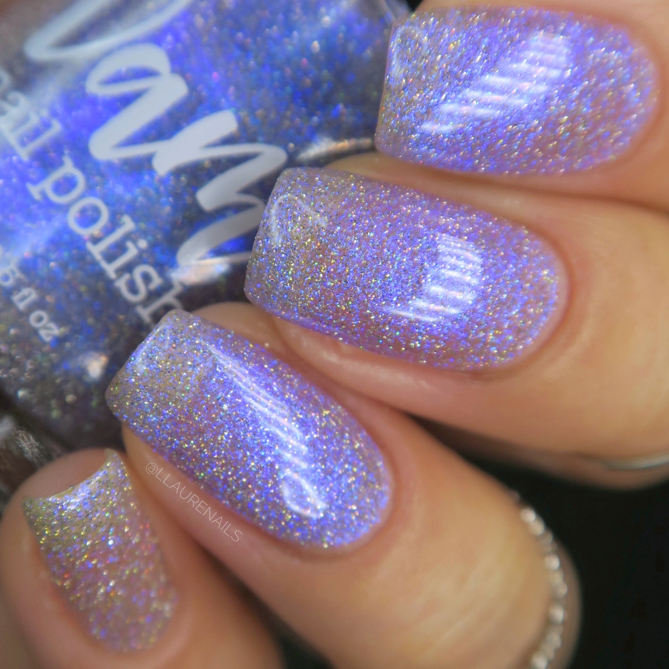 Love Lots - Blurple Purple Shimmer - Silver Reflective Glitter Nail Polish - Life is Short Collection