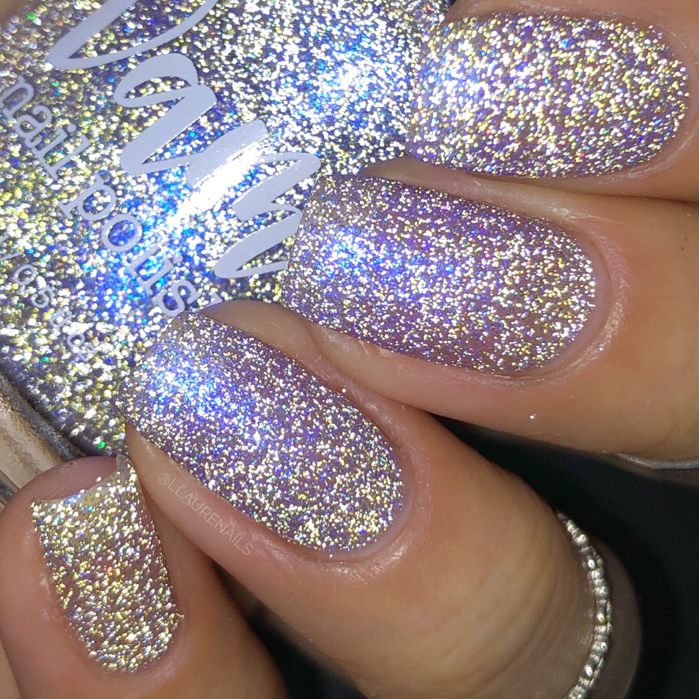 Love Lots - Blurple Purple Shimmer - Silver Reflective Glitter Nail Polish - Life is Short Collection
