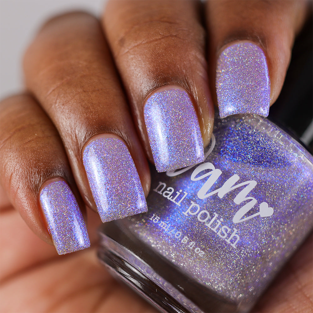 Love Lots - Blurple Purple Shimmer - Silver Reflective Glitter Nail Polish - Life is Short Collection
