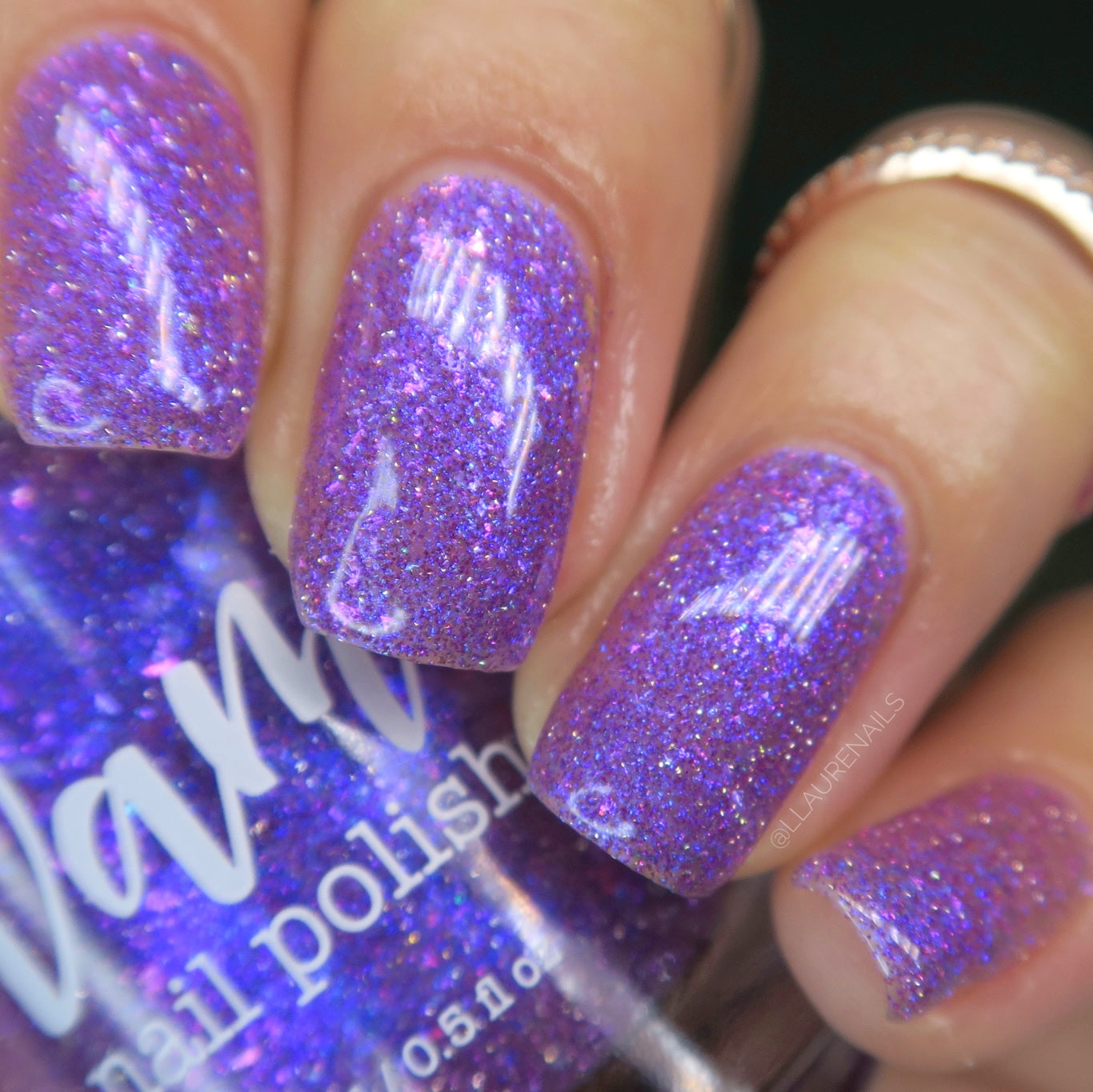 No Shady Business - Purple Flakie Nail Polish - Purple Reflective Glitter Nail Polish - Aquarius Birthday Duo