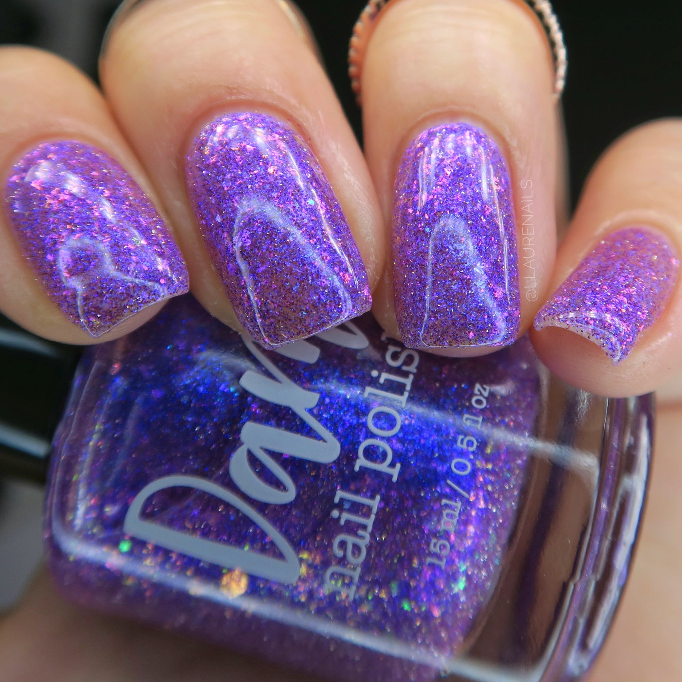 No Shady Business - Purple Flakie Nail Polish - Purple Reflective Nail Polish - Glitter Nail Polish - Aquarius Birthday Duo - Dam Nail Polish