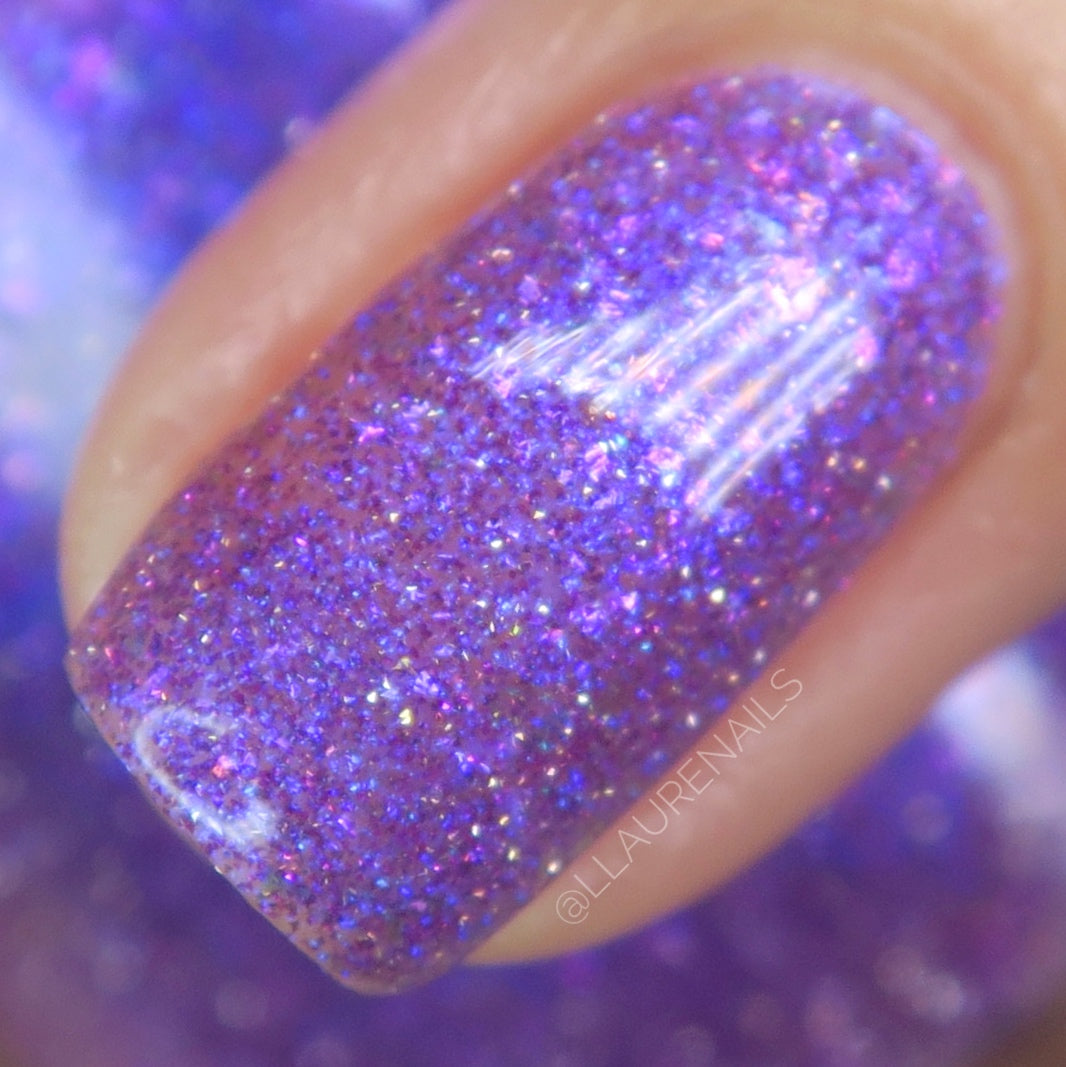 No Shady Business - Purple Flakie Nail Polish - Purple Reflective Nail Polish - Glitter Nail Polish - Aquarius Birthday Duo - Dam Nail Polish