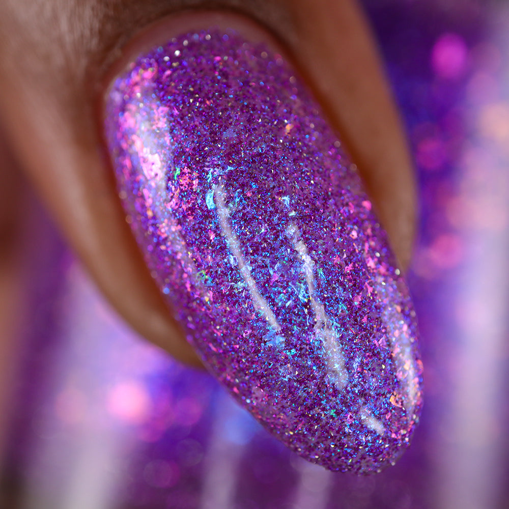 No Shady Business - Purple Flakie Nail Polish - Purple Reflective Nail Polish - Glitter Nail Polish - Aquarius Birthday Duo - Dam Nail Polish
