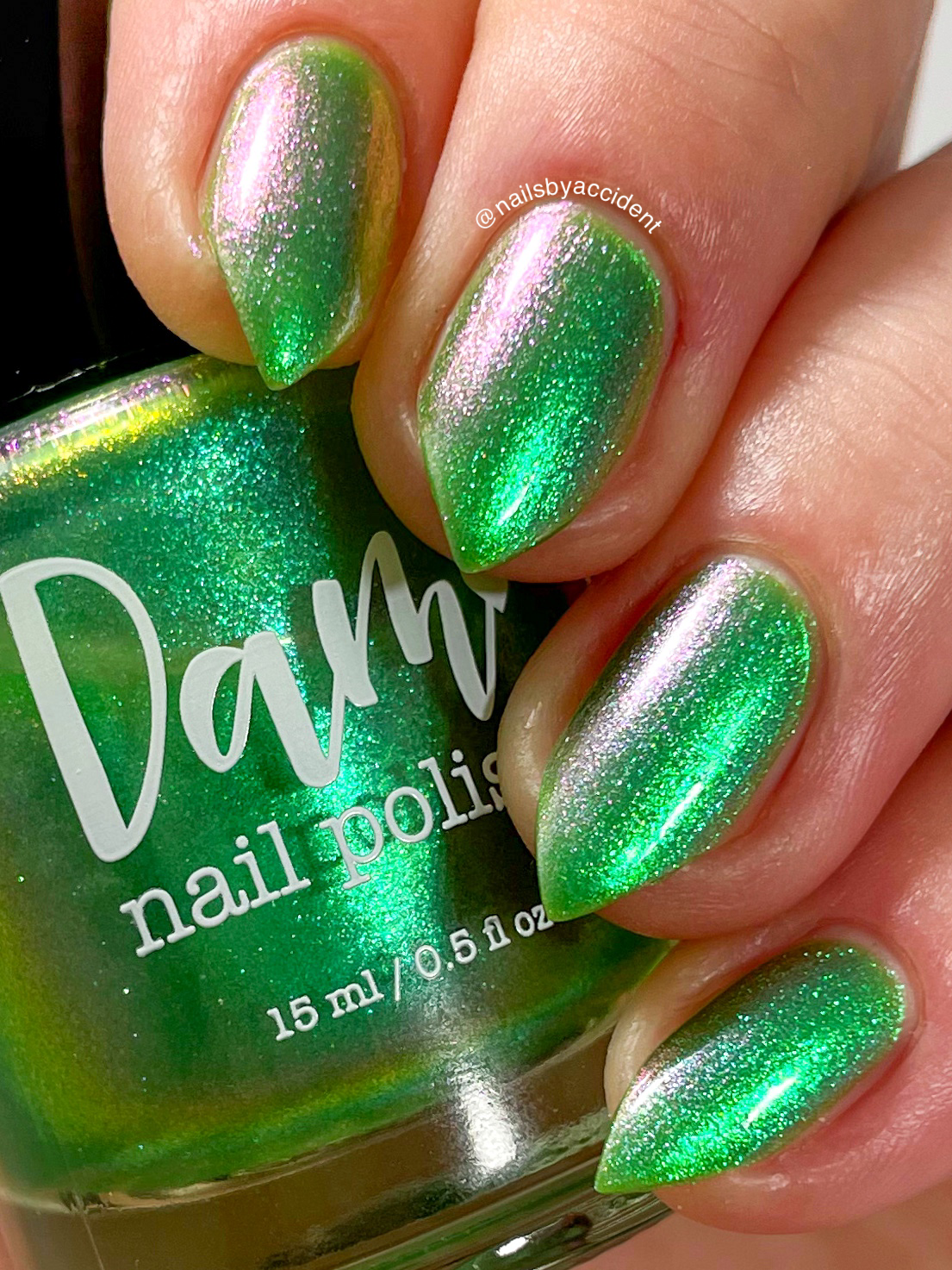 Green Apple Martini - Light Green Shimmer Nail Polish - Dam
