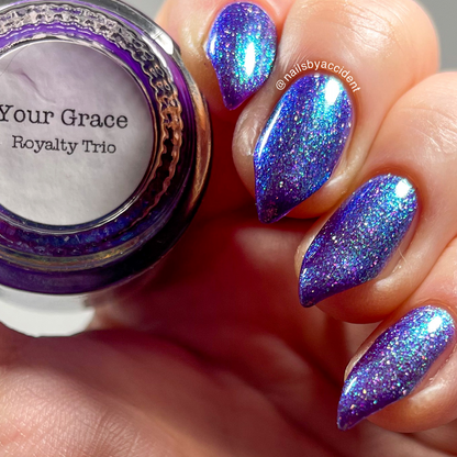 Your Grace - Purple Shimmer Nail Polish - Royalty Trio - Dam