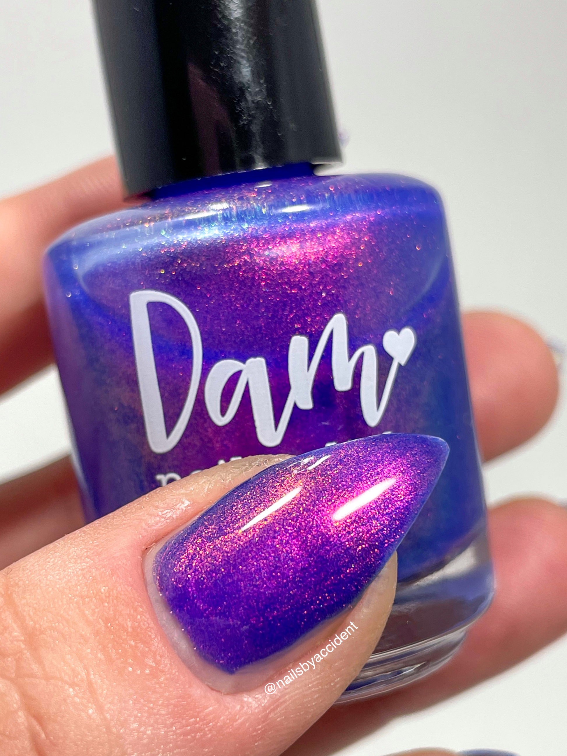 Sunset Blues - Blue Purple Shimmer Nail Polish - Dam