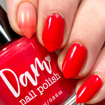 Concealed Crimson - Thermal Nail Polish - Clearly Rainbows Collection - Dam