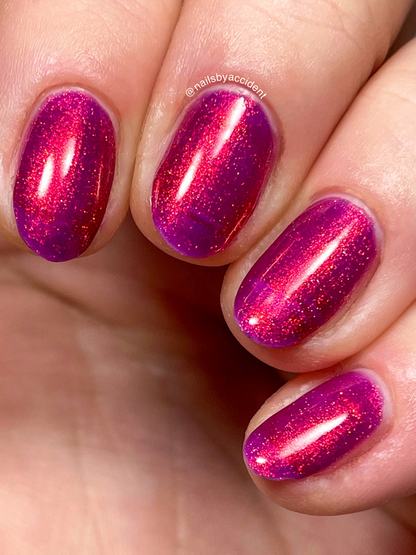 Jingle Berries - Red Shimmer Nail Polish - Polish of the Month - Nov 2022