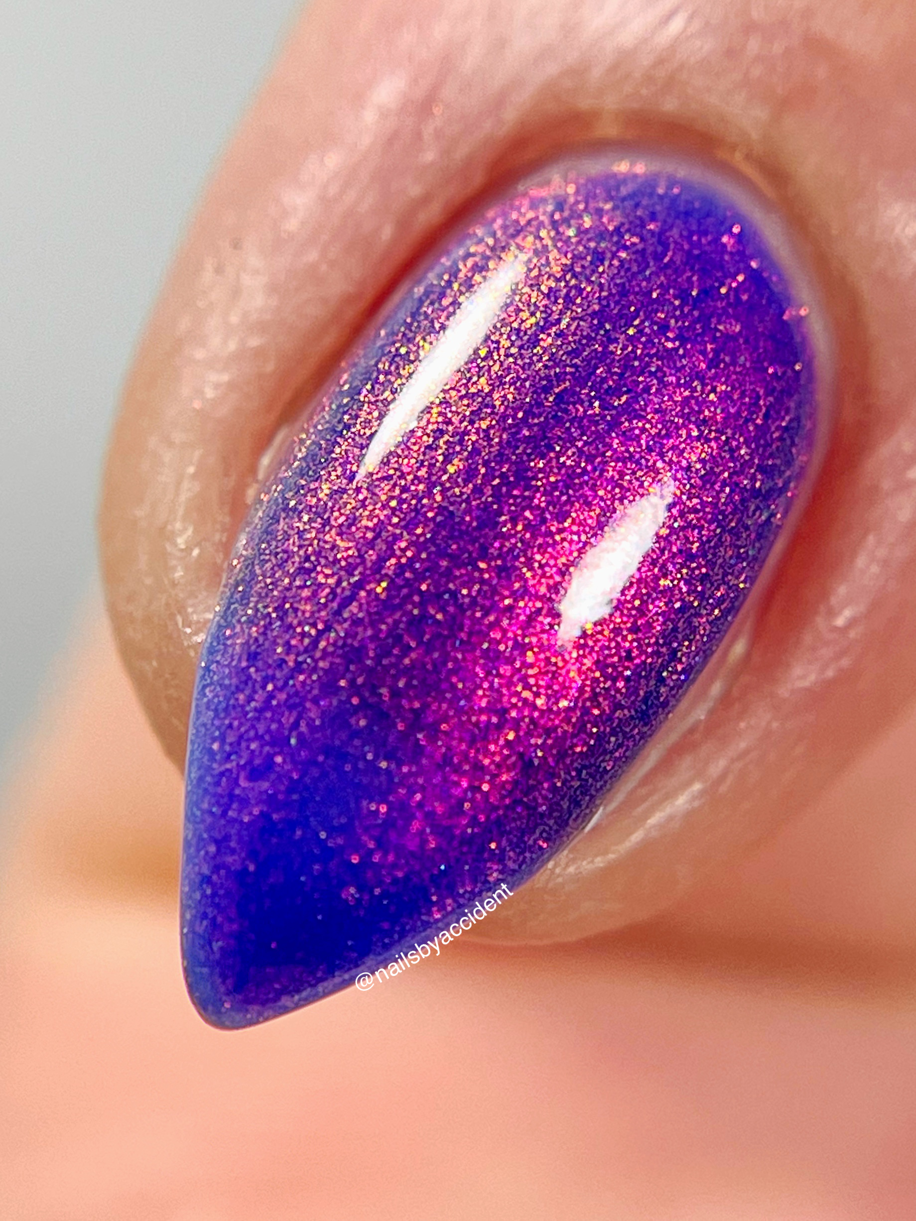 Sunset Blues - Blue Purple Shimmer Nail Polish - Dam
