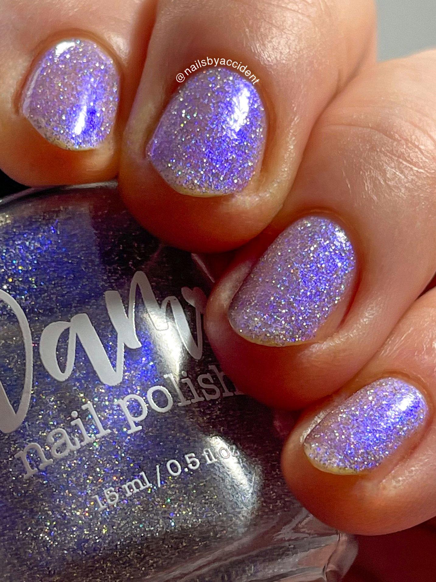 Love Lots - Blurple Purple Shimmer - Silver Reflective Glitter Nail Polish - Life is Short Collection