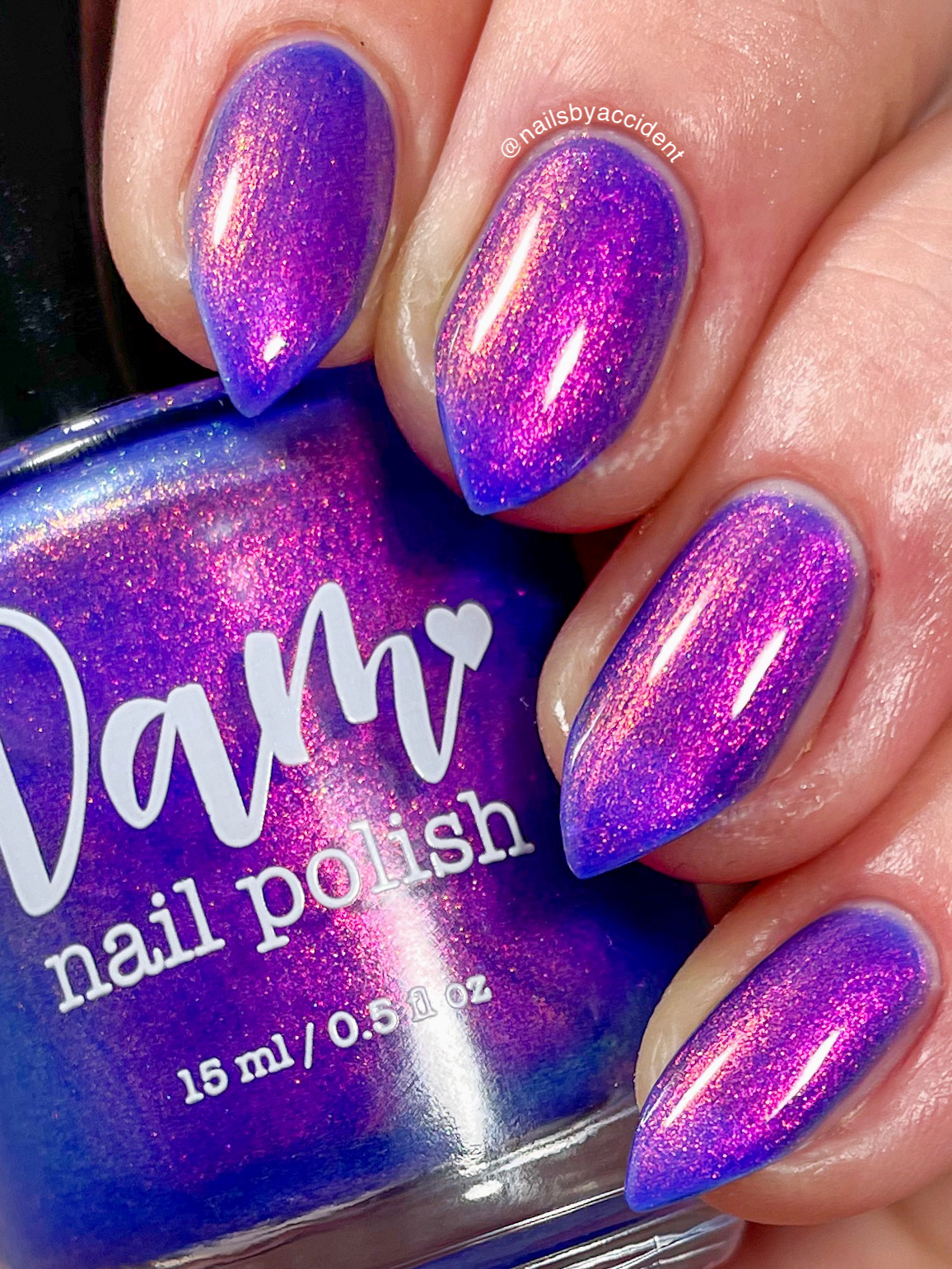 Sunset Blues - Blue Purple Shimmer Nail Polish - Dam