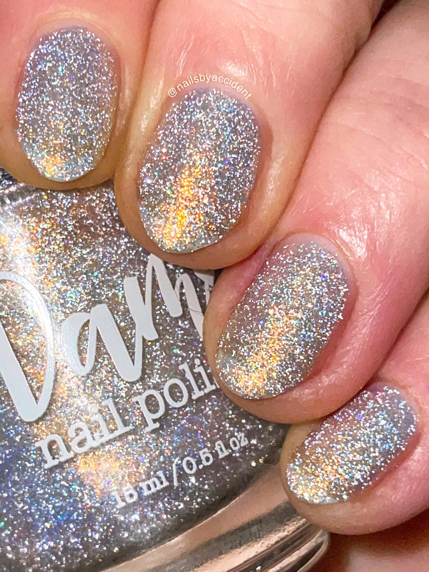Take That Risk - Yellow Gold Shimmer - Silver Reflective Glitter Nail Polish - Life is Short Collection