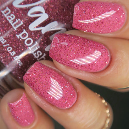 Pure Love - Pink Reflective Glitter Nail Polish - Dam