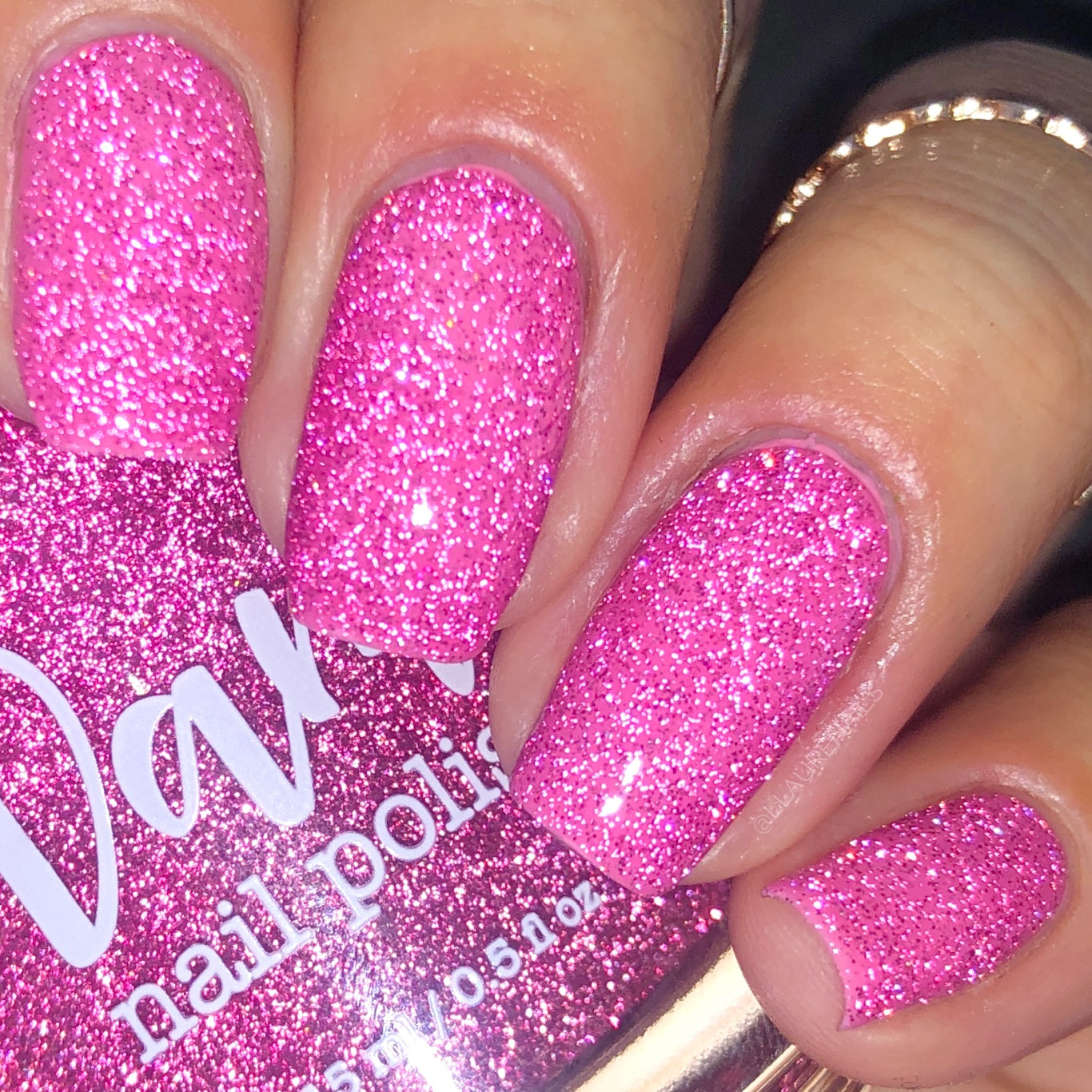 Pure Love - Pink Reflective Glitter Nail Polish - Dam