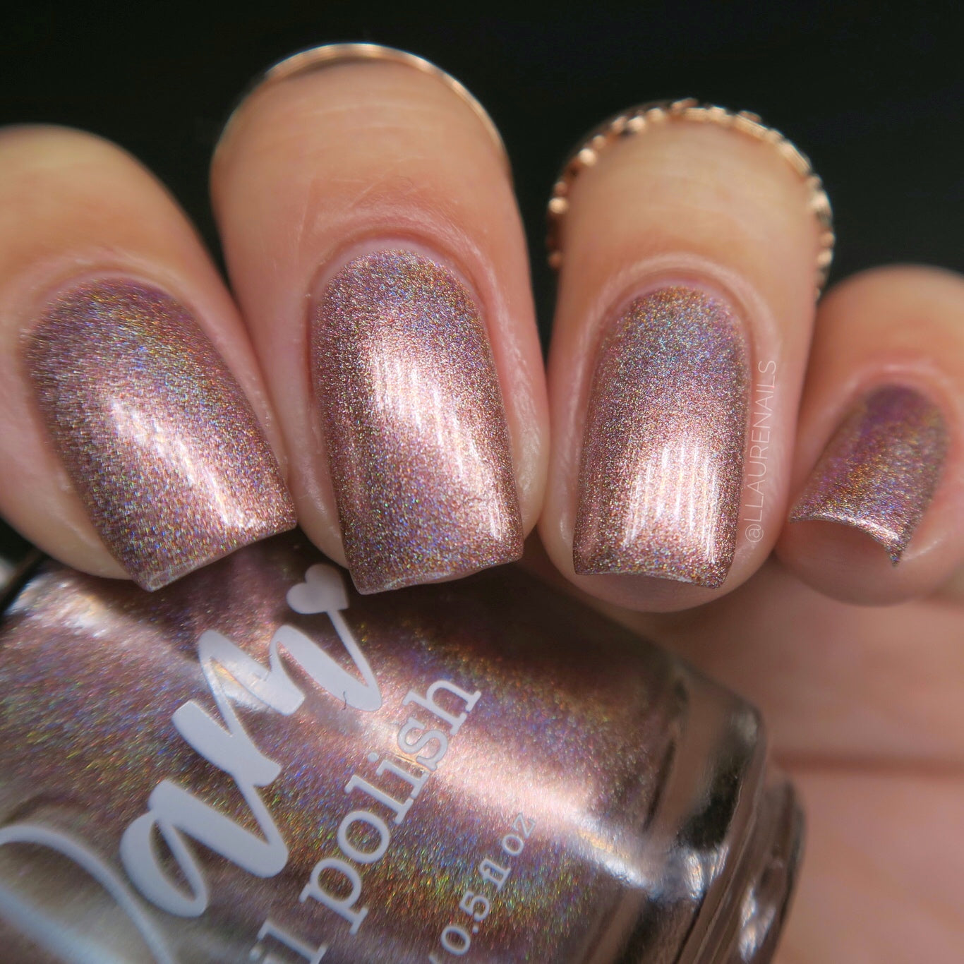 Rose Gold - Jewelry Box Holos - Holographic Nail Polish - Dam