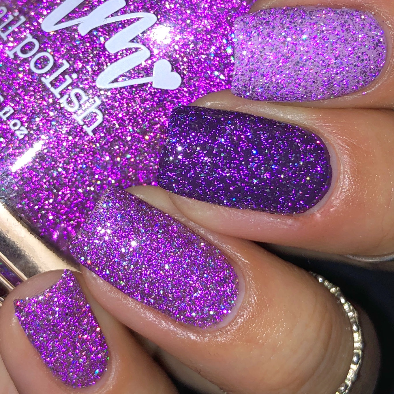 Royal Flush - Purple Reflective Glitter Nail Polish - Dam
