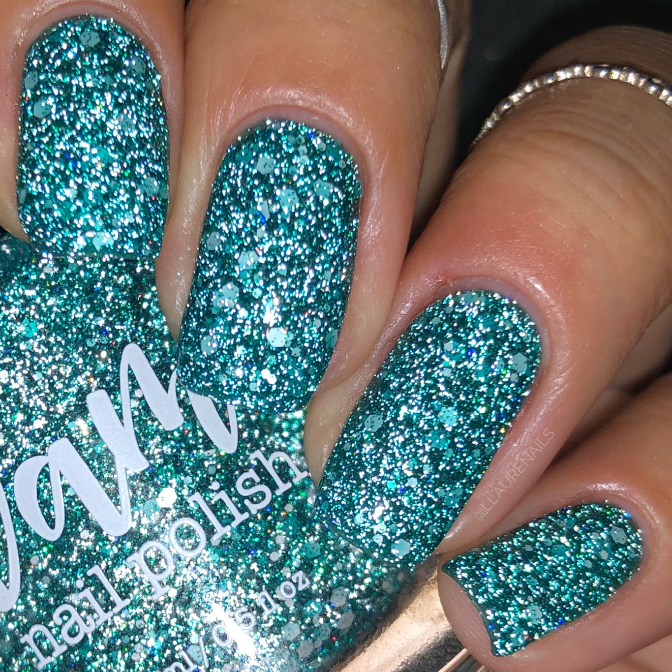 Snooze Till Spring - Teal Reflective Glitter Nail Polish - Hibernation Collection - Dam Nail Polish