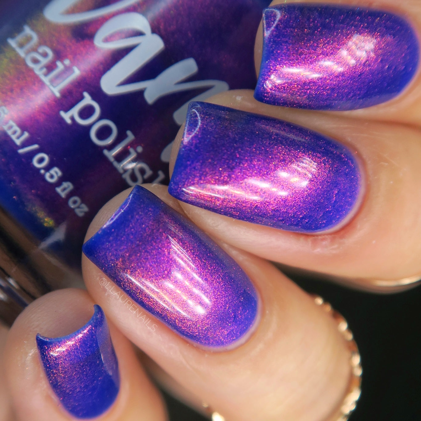 Sunset Blues - Blue Purple Shimmer Nail Polish - Dam