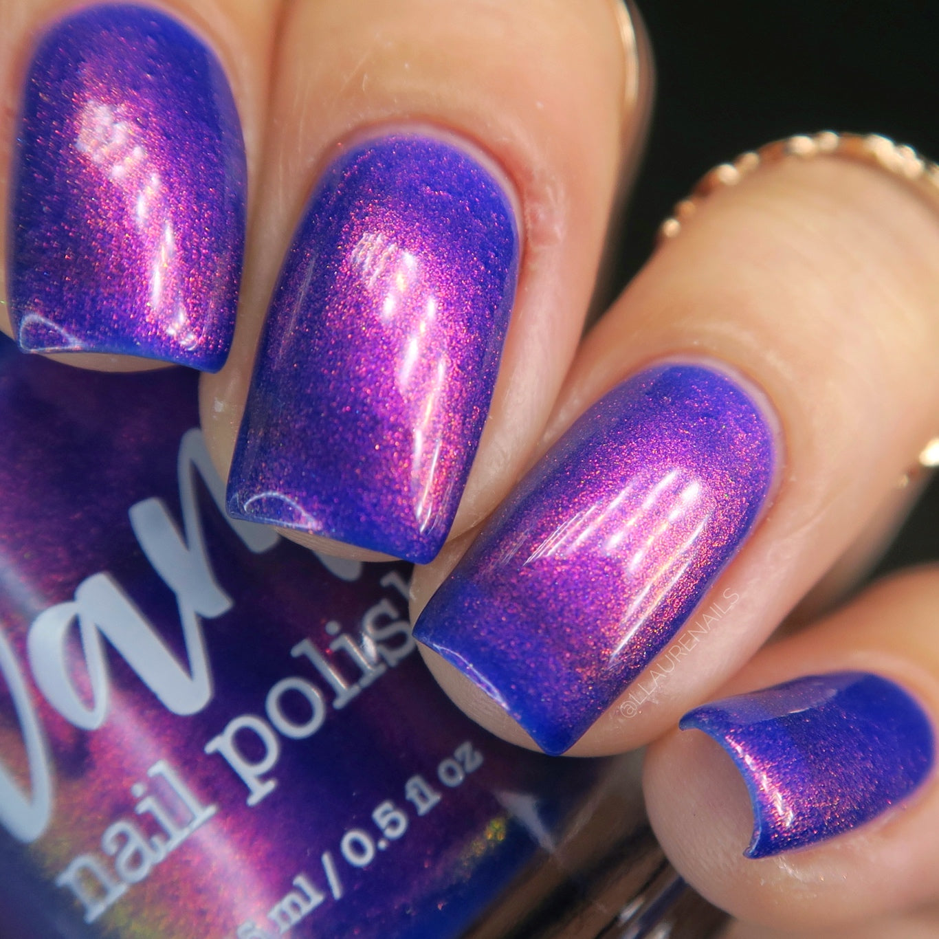 Sunset Blues - Blue Purple Shimmer Nail Polish - Dam