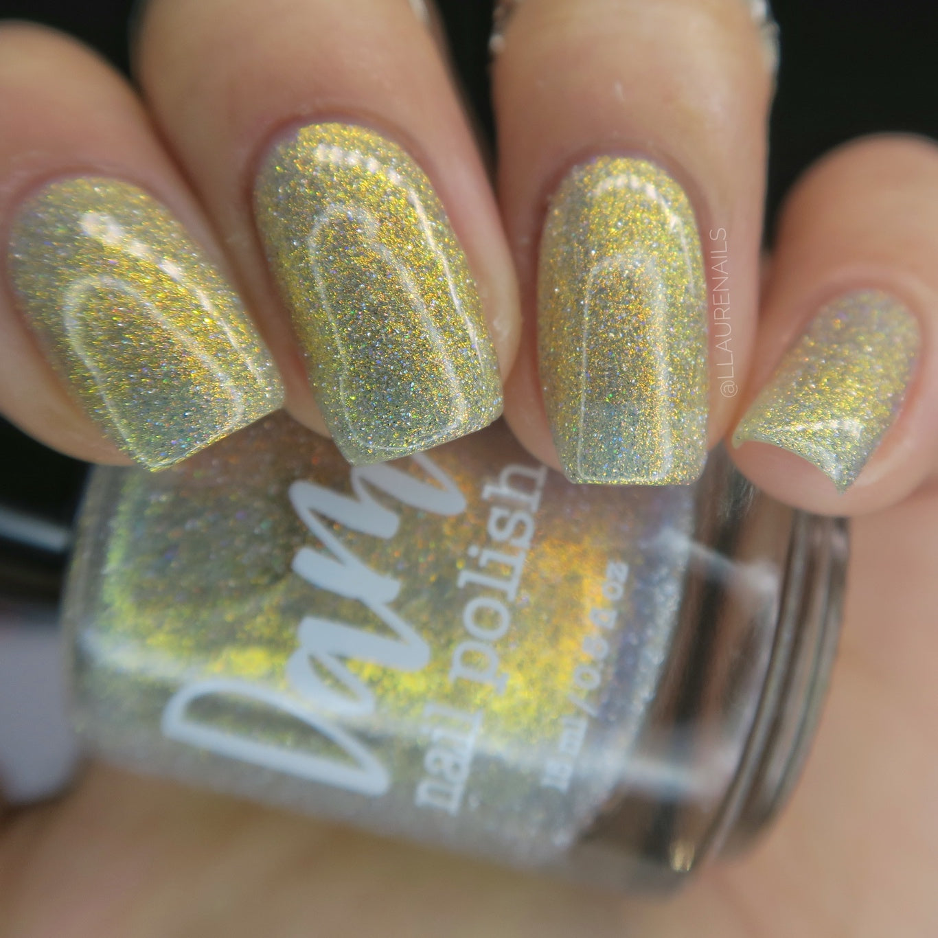 Take That Risk - Yellow Gold Shimmer - Silver Reflective Glitter Nail Polish - Life is Short Collection